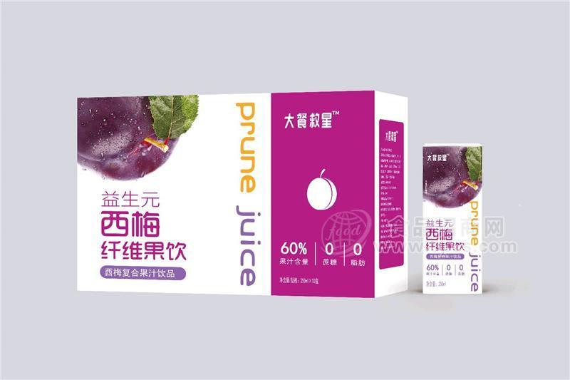 益生元西梅汁纤维果饮复合果汁饮料
