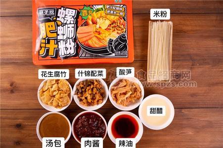 筷子说肥汁螺蛳粉配料图