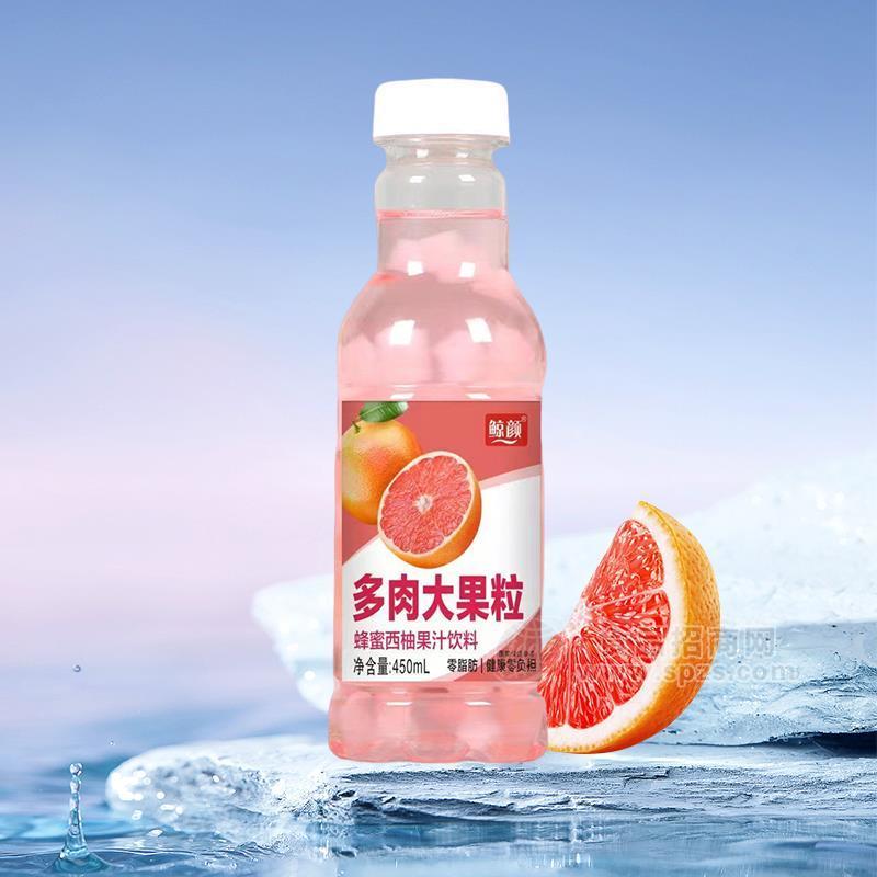 鯨顏多肉大果粒蜂蜜西柚果汁飲料450ml