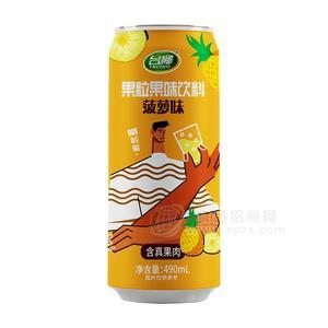 臺椰菠蘿味果粒果味飲料490ml