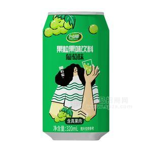 臺(tái)椰葡萄味果粒果味飲料320ml