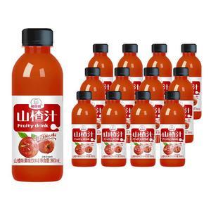 俊妞妞山楂汁山楂味果味饮料360mlx12瓶