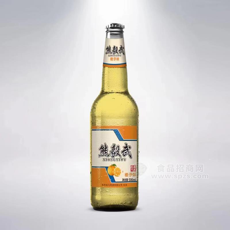 熊毅武经典汽水橙子味瓶装汽水500ml