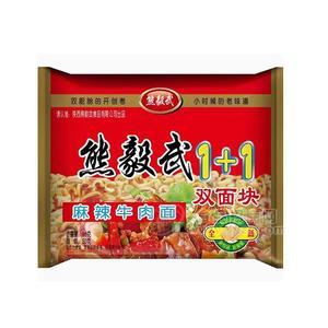 熊毅武方便面1+1雙面塊麻辣牛肉面55g