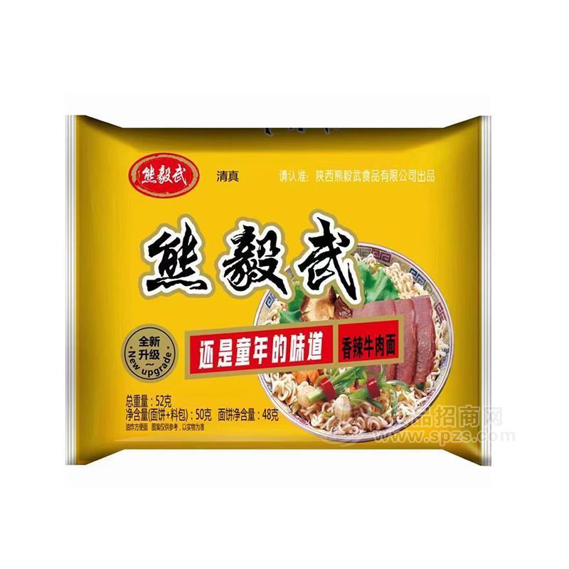 熊毅武方便面香辣牛肉面52g