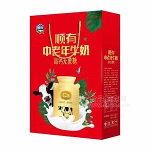 順有高鈣無蔗糖中老年牛奶復(fù)合蛋白飲品禮盒裝