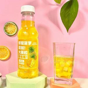 美汁言蜂蜜菠蘿汁飲料果粒飲料450ml