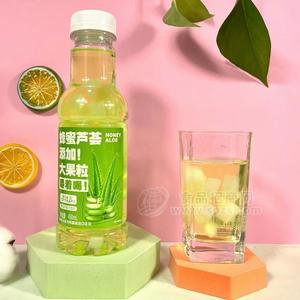 美汁言蜂蜜蘆薈汁飲料果粒飲料450ml