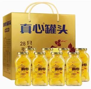 真心罐头黄桃肉水果罐头方便食品招商代理