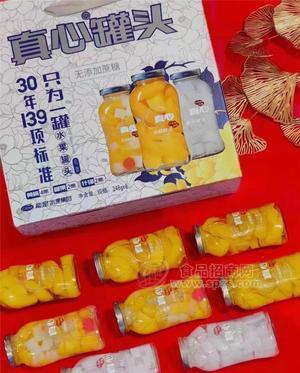 真心罐头黄桃肉水果罐头招商代理248g