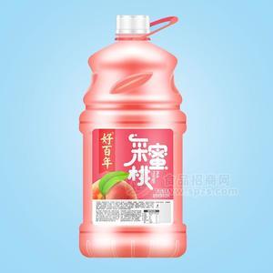 好百年采蜜桃蜜桃味果味飲料大瓶裝招商2.5L