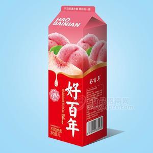 好百年桃復合果肉飲料屋頂盒裝果汁飲料招商1L