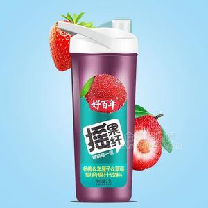 好百年搖果纖楊梅車(chē)?yán)遄硬葺畯?fù)合果汁飲料招商1.5L