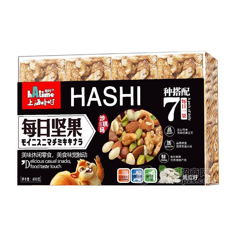 哈時(shí)每日?qǐng)?jiān)果南瓜籽沙琪瑪烘焙食品400g