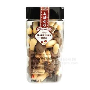 哈時巧克力味蘑菇力餅干休閑食品128g