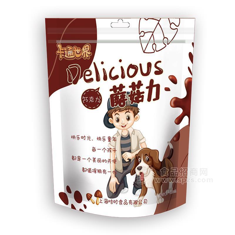 ·卡通世界蘑菇力巧克力休闲食品100g 