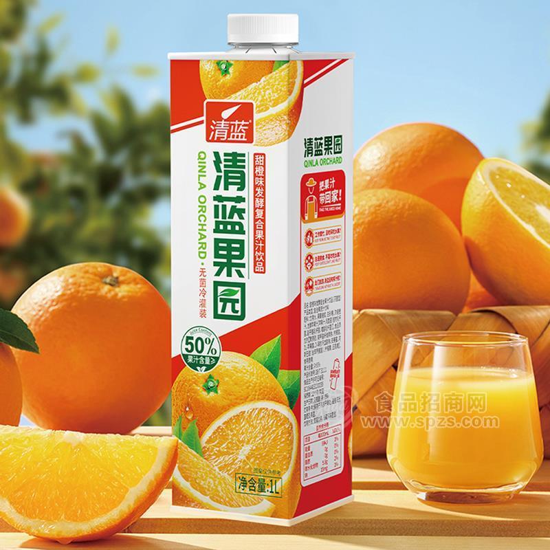 清藍(lán)果園甜橙味發(fā)酵復(fù)合果汁飲品1L