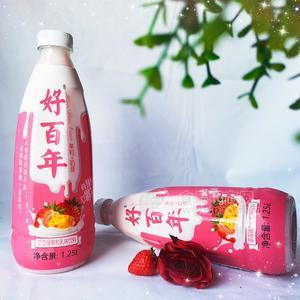 好百年果粒+奶昔草莓味果粒乳味饮料1.25L