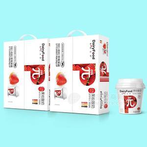 牛加加果粒酸奶草莓燕麦发酵酸奶1x200gx12杯