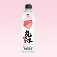 佳佳紅白桃味蘇打氣泡水汽水480ml