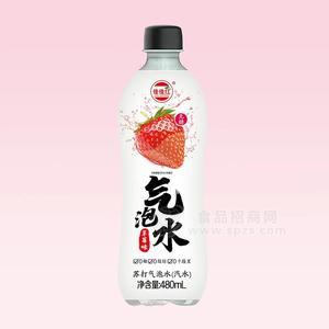 佳佳紅草莓味蘇打氣泡水汽水480ml