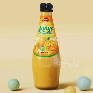 南圣復(fù)合乳酸菌玻璃瓶芒果果汁飲料280mL