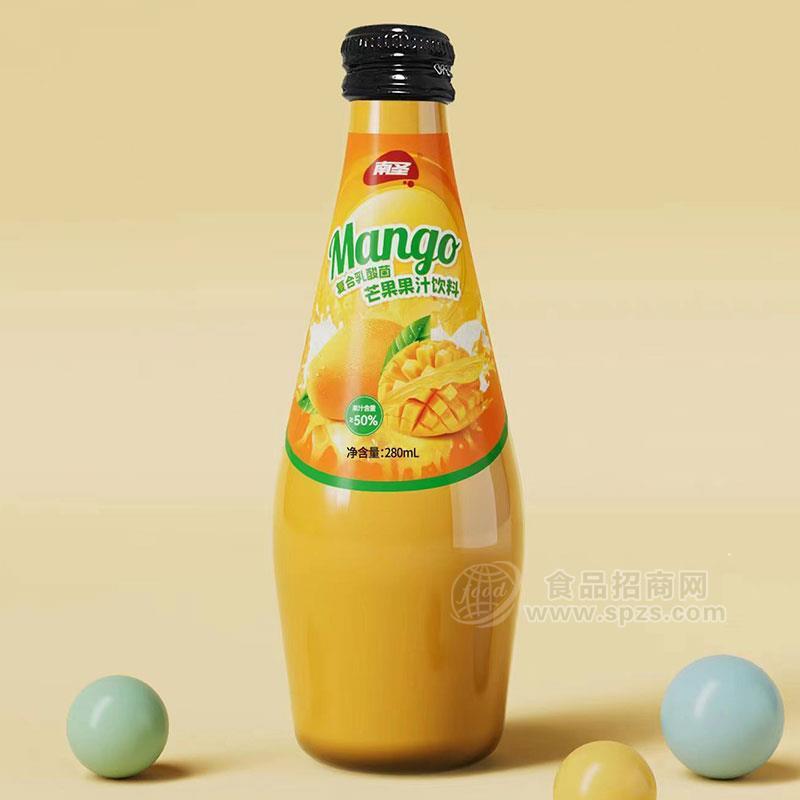 南圣复合乳酸菌玻璃瓶芒果果汁饮料280mL