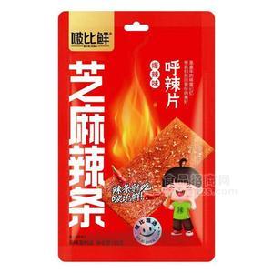 啵比鮮芝麻辣條爆辣味呼辣片調(diào)味面制品1x80包