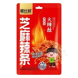 啵比鮮芝麻辣條爆香味火辣絲調(diào)味面制品1x80包