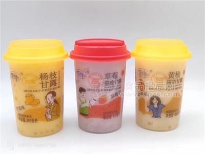 有情郎杨枝甘露草莓爆珠甘露黄桃爆珠甘露网红饮料-450ml