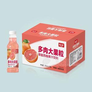 鯨顏多肉大果粒蜂蜜西柚果汁飲料飲品450mlx15瓶