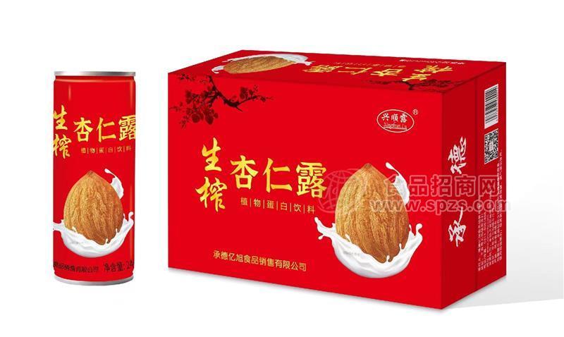 兴顺露鲜榨杏仁露240ml罐装植物蛋白饮料