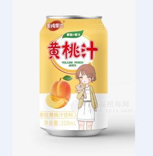 美純果滋黃桃味果粒果汁飲料310ml