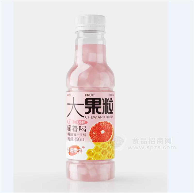 美純果滋大果粒蜂蜜西柚果汁果粒飲料450ml