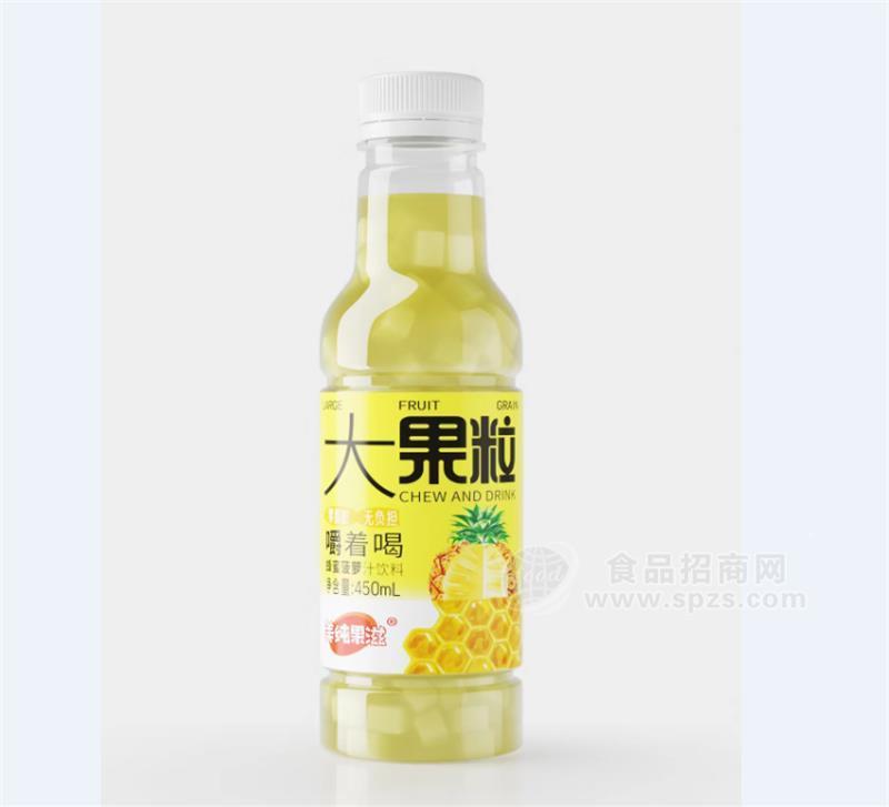 美純果滋大果粒蜂蜜菠蘿風味飲料450ml