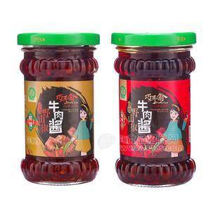 巧手翁特辣鲜辣劲爆野山椒牛肉酱调味酱210g