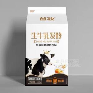 首牧生牛乳發(fā)酵燕麥黃桃酸奶飲品450g