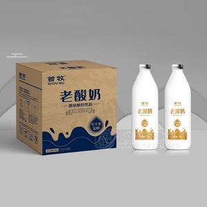 首牧原味老酸奶飲品乳飲料1kgx6瓶