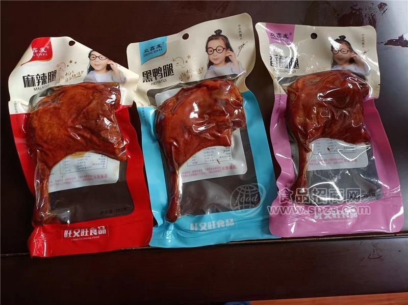 眾鑫發(fā)麻辣鴨腿100g休閑肉制品零食獨(dú)立包裝