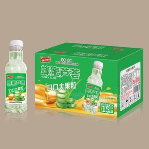 绿健源大健康箱装450x15瓶蜂蜜芦荟果味饮料