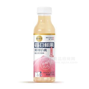 鲜点子每日鲜果鲜榨白桃复合果汁饮料330ml