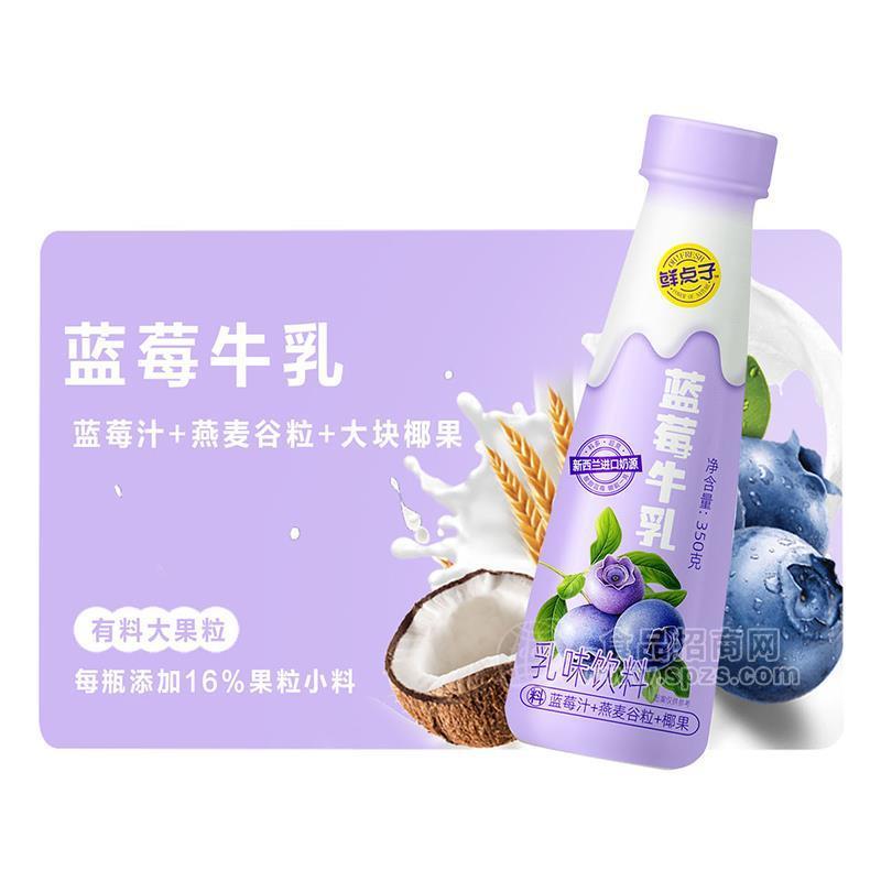 鮮點(diǎn)子藍(lán)莓牛乳乳味飲料招商350g