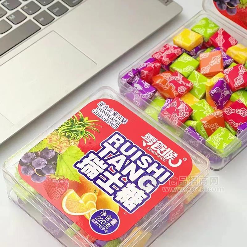 零食猴混合水果味瑞士糖休闲食品220g