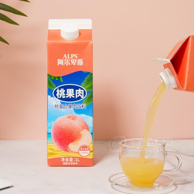 阿爾卑斯桃果肉桃復合果肉飲料1L