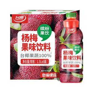 臺椰繽紛果飲楊梅果味飲料1.5LX6瓶