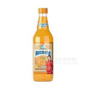 湖冰娃橙味果汁汽水358ml