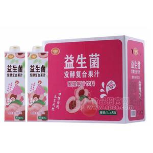 千喜多益生菌發(fā)酵復合果汁蜜桃果汁飲料1Lx8瓶