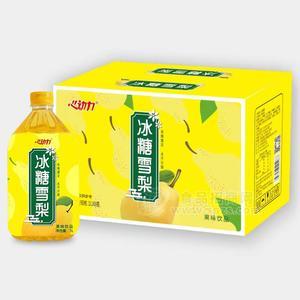 心动力冰糖雪梨果味饮品1LX8瓶