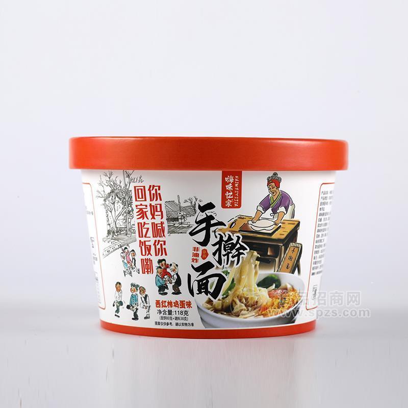 嗨味憶家西紅柿雞蛋味手搟面方便食品118g