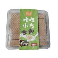 奧仕栗咔吃小方餅干椰奶味烘焙食品300g